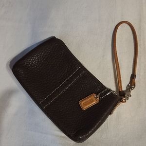 Coach pebble leather wristlet